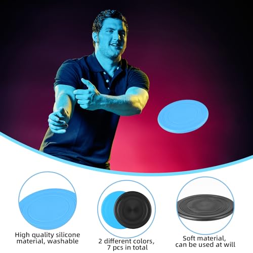 Seenelling 7 Pcs Swing Disk Baseball Swing Trainer 7 Inch Softball Training Equipment Small Baseball Hitting Training Disk for Improving Analyze Batting Mechanics