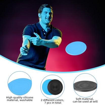 Seenelling 7 Pcs Swing Disk Baseball Swing Trainer 7 Inch Softball Training Equipment Small Baseball Hitting Training Disk for Improving Analyze Batting Mechanics