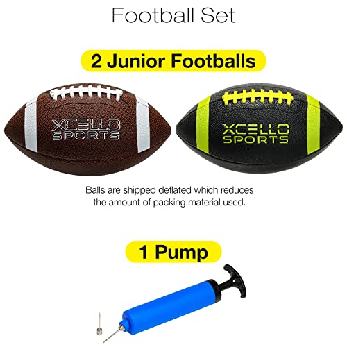 Xcello Sports JR Football Assortment w/Pump (Pack of 2)