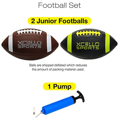 Xcello Sports JR Football Assortment w/Pump (Pack of 2)
