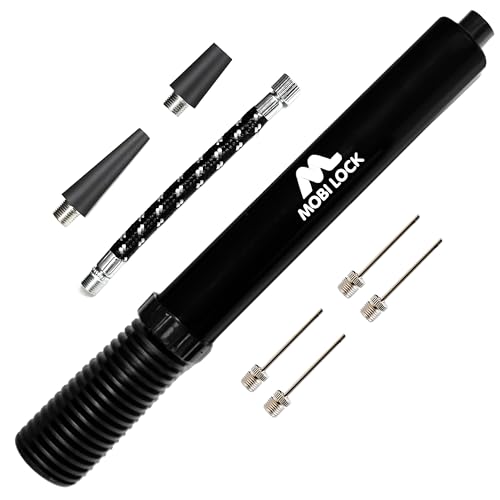 Mobi Lock Ball Pump Inflation Needle - Stainless Steel Air Pump Needles - Ideal for Blowing Up Football, Basketball, Volleyball, and All Other Sports Balls - size: Ball Pump Double Action