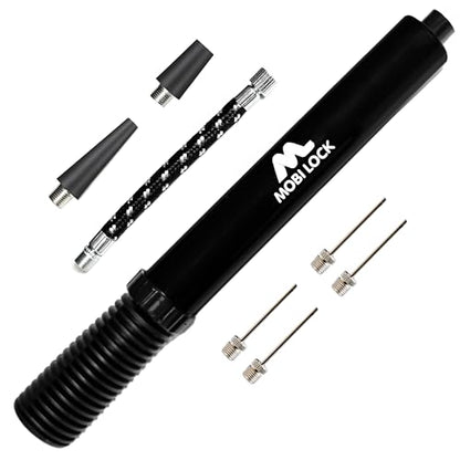 Mobi Lock Ball Pump Inflation Needle - Stainless Steel Air Pump Needles - Ideal for Blowing Up Football, Basketball, Volleyball, and All Other Sports Balls - size: Ball Pump Double Action