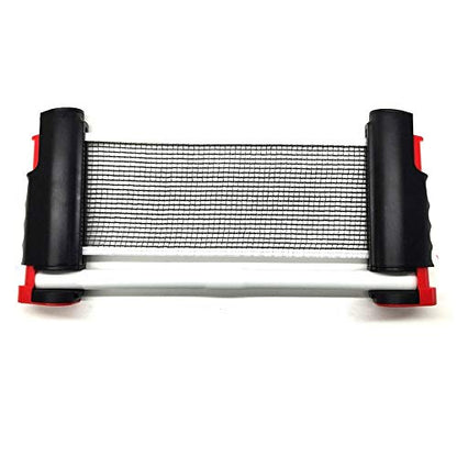 Ping Pong Nets, Table Tennis Nets Adjustable Retractable Net Ping Pong Replacement Net, Mobile Travel Holder for Any Table- Adjustable Length 190cm/72 (max)