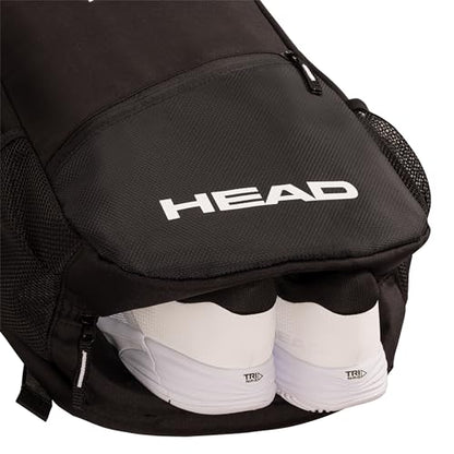 HEAD Tour Pickleball Backpack 22L, Hanging Fence Hook, Shoe Compartment, Fits Up to 3 Pickleball Paddles