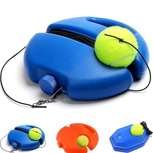 Tennis Ball Training Baseboard,Athlete Tennis Buddy Trainer Nextgen At Home for Self Training,Tenniss Return Ball Trainer On A String,Tenniss Rebound Balls Trainning Baseboard Single Player - color: blue A