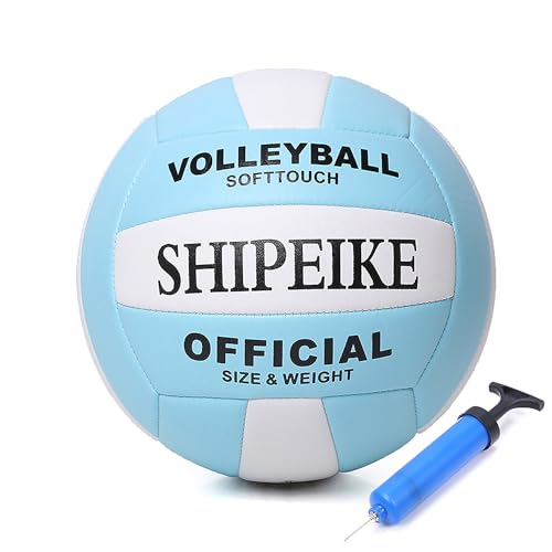 ABAJI Volleyball Official Ball Thicker PU Waterproof Anti-Explosion 15+ Years Kids Girls Boys Indoor Training Game Outdoor Sand Beach Pool Play Pump Needle