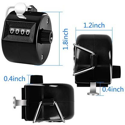FEBSNOW Handheld Tally Counter Clicker 4 Digital Number Click Counter for School Event Golf Sports Office Stadium