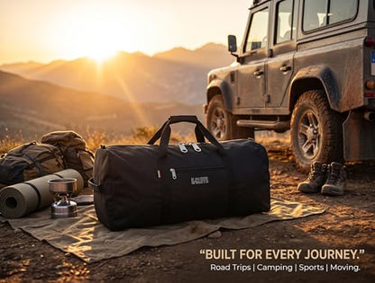 Heavy Duty Cargo Duffel Large Sport Gear Drum Set Equipment Hardware Travel Bag Rooftop Rack Bag - color: Black, size: 30" x 15" x 15"