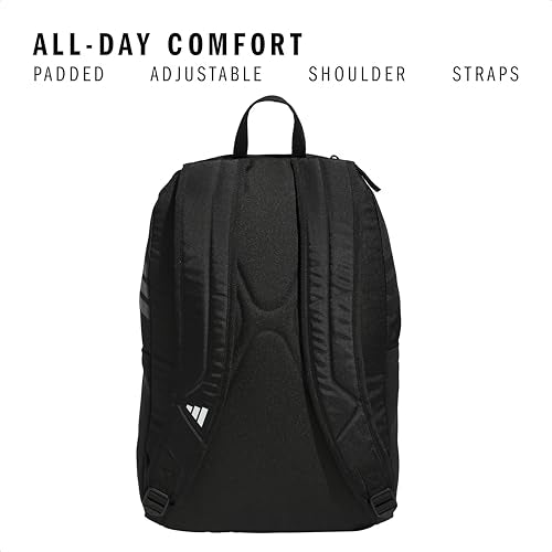 adidas Stadium 4 Soccer Backpack – Team Sports Bag with Ball Pocket, 36L - color: Black/4.0