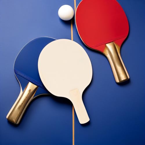 DIY Table Tennis Paddle Blanks 4 Pack Unpainted Wooden Rackets for Kids and Adults Paintable Blank Table Tennis Paddles for Craft and Sports