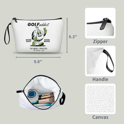 Small Golf Bag for Women - Funny Female Golfer Gifts, Makeup Bag for Purse, Golf Party Favors - color: golf2