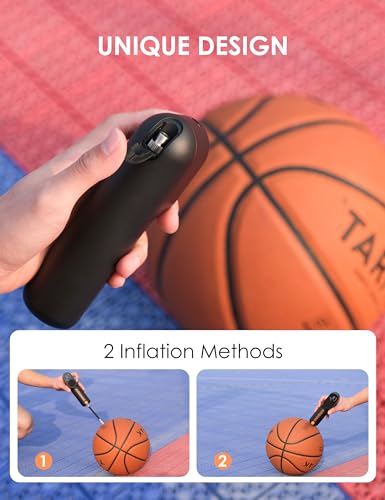 AIRBANK Electric Ball Pump MAKO, 4000mAh Basketball Pump, 20PSI Fast Smart Air Pump Inflation & Deflation with Accurate Pressure Gauge for Soccer, Football, Volleyball, Basketball, Balloon