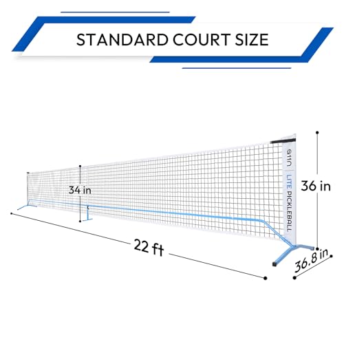 A11N SPORTS Portable Pickleball Net - 22ft Regulation Size Net with Carrying Bag
