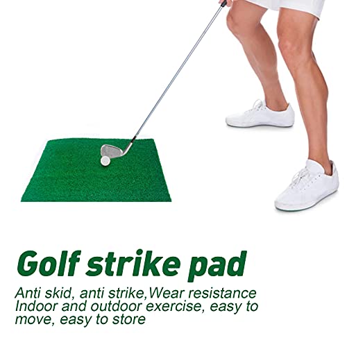 SM SunniMix Golf Hitting Mat Portable Residential Practice Grass Mat Beginner Swing Detection Mat Golfer for Indoor & Outdoor - 30x30cm