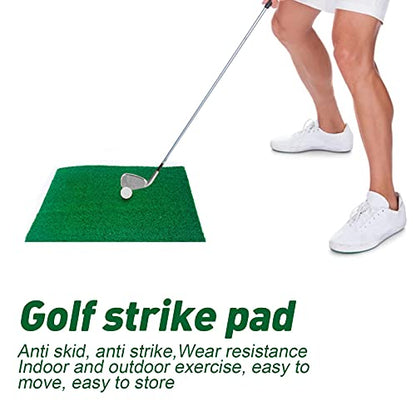 SM SunniMix Golf Hitting Mat Portable Residential Practice Grass Mat Beginner Swing Detection Mat Golfer for Indoor & Outdoor - 30x30cm
