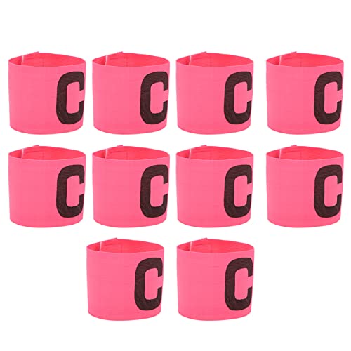 Football Captain Armband, Pack of 10 Nylon Running Exercise Football Header Game Brassard Armband Elastic Paste Winding C Word Armband for Sport Trend Hiking Mountaineering