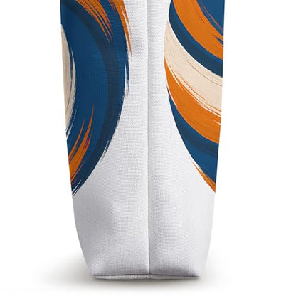 Blue and Orange Volleyball Team Players Coaches Practice Tote Bag