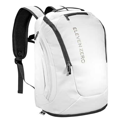 Pro Tour Pickleball Backpack White | Large Pickleball Bag with Fence Hook for Paddles & Accessories | Ventilated Shoe Compartment | Pickleball Bags for Men, Women, & Adults Pickle Ball Bag - color: White
