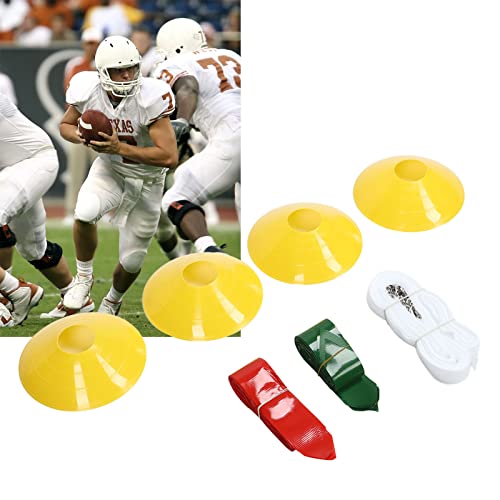 Flag Football Set for 10 Players, Wireless Flag Football Belt Kit with 30 Flags and 4 Cones, PVC Waist Belts with Soft Ribbon Flags for Youth Training and Outdoor Games (Red+Green)