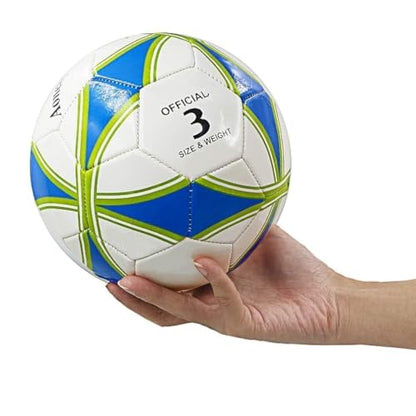 Aoneky Soccer Ball with Pump - color: 1 Pack with 1 Pump - White/Blue/Green, size: 4