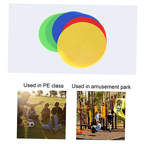 Yardwe 8pcs Markers for Sports Training Non- Landmark Pads for Gym Soccer Basketball Hockey Agility Markers Red Yellow Green