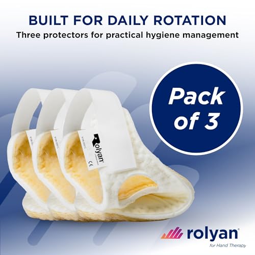 Rolyan – Palm Protector – Right Hand – 3 Pack, Soft Padded Palm Guard for Hand Contractures and Finger Spasticity, Lightweight Hand Protector, Washable - size: Pack of 3, style: Right Hand