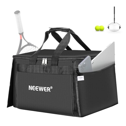 NEEWER Tennis Ball Hopper, Pickleball Retriever Collector Basket Cart Holder Tennis Court Equipment Accessory for Training Teaching - style: Tb01b Bag