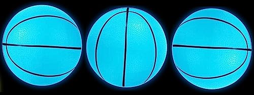 Toys+ 3 Pack! Inflatable Glow in The Dark Mini Basketballs Includes Pump and Needle Magic Shot Pro Mini Hoop Basketballs - color: Blue, size: 3Pack