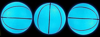 Toys+ 3 Pack! Inflatable Glow in The Dark Mini Basketballs Includes Pump and Needle Magic Shot Pro Mini Hoop Basketballs - color: Blue, size: 3Pack