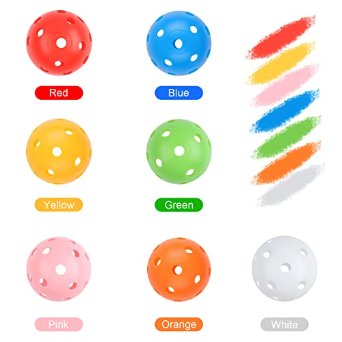 Joyberg Practice Golf Balls 24 Pack, 42mm Plastic Golf Balls, Practice Golf Balls for Backyard, Training Golf Balls for Swing Practice - color: Multicolor