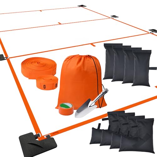 Portable Pickleball Court Lines for Outdoor & Indoor, No Measurement Required Pickleball Court Marker Kit, Easy Setup & Durable Design