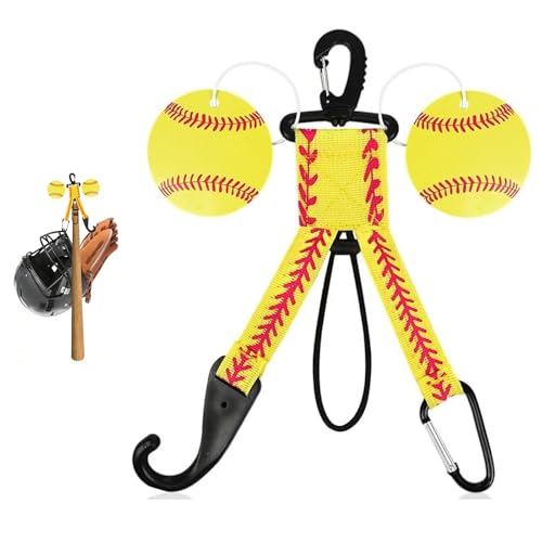 Dugout Organizer Baseball Softball Gear Hanger Baseball Softball Bag Hook for Fence with Glove Clip and Helmet Hook,Dugout Organizer Bat Holder for 2pcs Name Luggage Tags,Charms Team Gifts for Coach