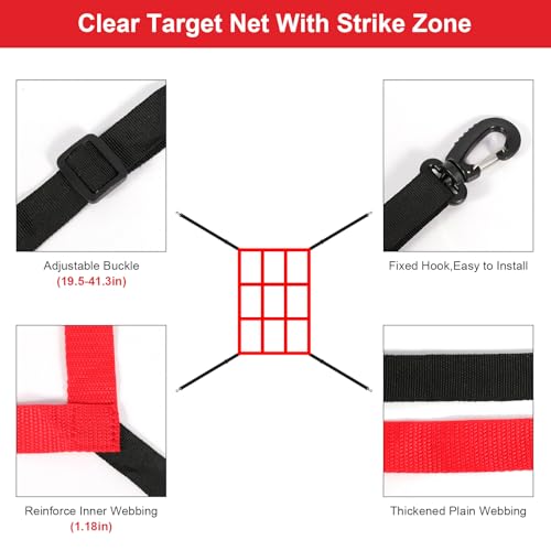 1pcs/2pcs Strike Zone Target Net,13.5x21.5in Pitching Strike Zone Net,Portable Strike Zone Plate for Baseball Pitching Accuracy Improve