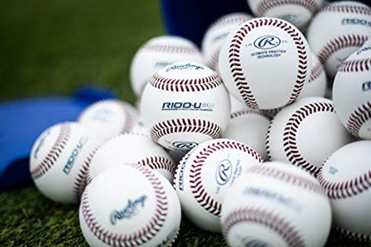 Rawlings | Ultimate Practice Baseballs | Youth/High School/College | Added Lifespan + Weather Resistant | Dozen & Bucket Options - color: White - Youth/Bucket of 30, size: Bucket of 30