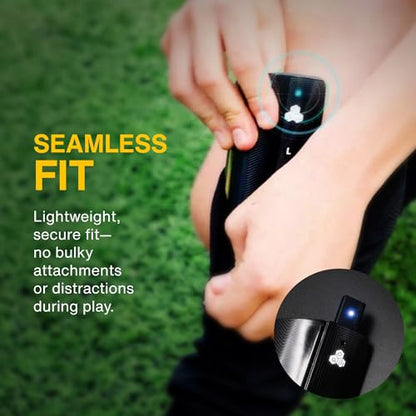 Smart Soccer Shin Guards with Performance Tracking – Monitors Speed, Distance, Power & Balance, No Subscription, Compete on Leaderboards, Bluetooth Enabled, 2 Youth