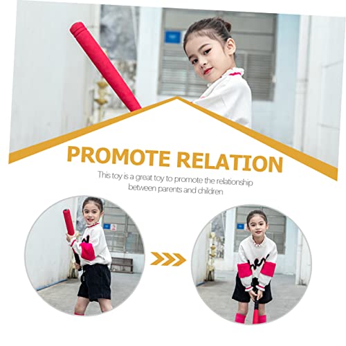 Toyvian Wear Resistant Eva Baseball Bat for Soft Training for Outdoor Indoor Play with Net Bag Durable Sports Accessory for Boys and Promotes Active Parent Interaction