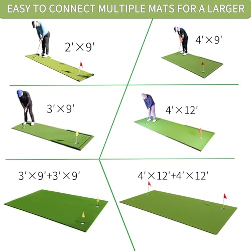 Putting Green Outdoor for Golf Practice Putting Matt for Indoors - style: 4'X9'
