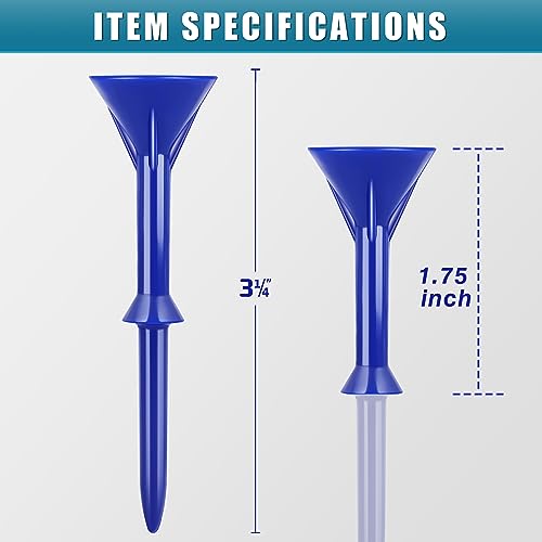 CHAMPKEY 3-1/4" Premium Plastic Golf Tees｜Excellent Durability and Stability Tees | Choose Between 25 Pack and 50 Pack