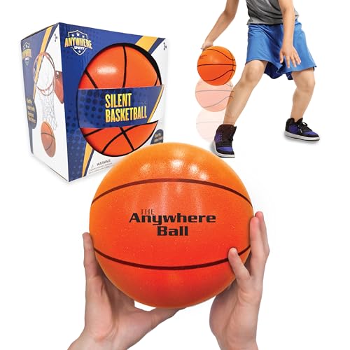 Anywhere Ball, Silent Basketball, Airless Foam for Indoor Training, Dribbling, and Realistic Bounce
