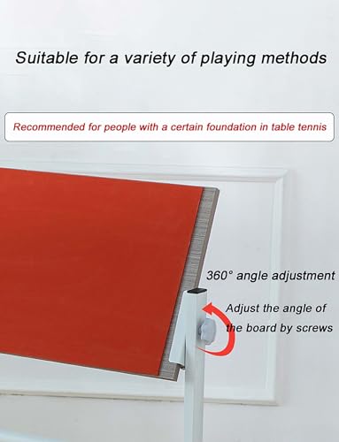 Table Tennis Rebound Board, Solo Practice Ping Pong Trainer with Adjustable Angles, Portable Desktop & Vertical Switchable Return Board for Home Office Gym Self-Study