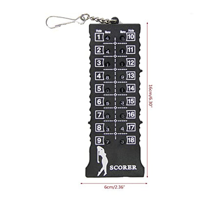 Handheld Golf Shot Count Putt Score Counter 18 Holes Scoring Keeper with for Key Chain Golf Training Golf Counter Golf Shot Counter Golf Score Counter 18 Holes 18 Hole Golf