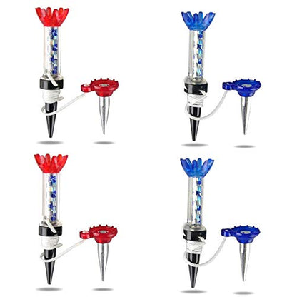 VEASAERS Golf Tees Unbreakable Plastic Magnetic 80 mm Long Bulk Reusable 2/4/8 Pack Blue Red Flexible Magnet Tee Lift Step for Men Women Practice Training Set - style: 4 Pack