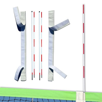 PRO Volleyball Antenna Set – Foldable Fiberglass Volleyball Net Antennas with Heavy-Duty Vinyl Antenna Sleeves for Indoor & Beach Volleyball Nets