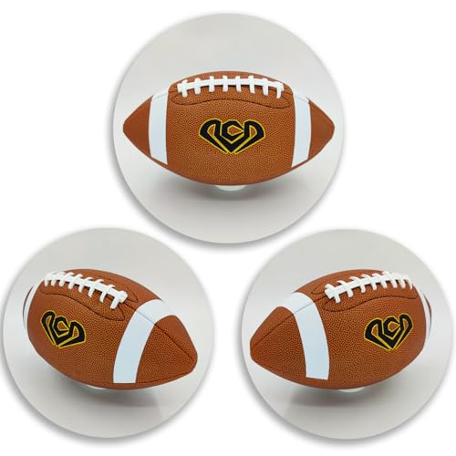 Personalized Football - Customize Your Name, Logo, Text on Great Grip Composite Leather Ball - Gift for Youth, Men, Women - color: Brown, size: Official Size 9