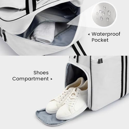 G4Free Pickleball Bag, Pickleball Bag Tote for Women and Men - color: White