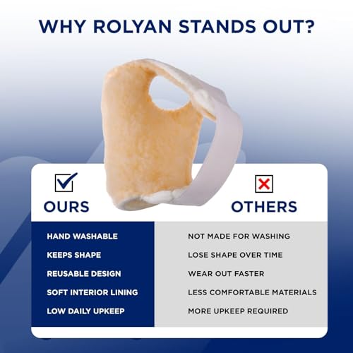 Rolyan – Palm Protector – Left Hand – Single Pack, Soft Padded Palm Guard for Hand Contractures and Finger Spasticity, Lightweight Hand Protector, Washable - size: Standard Glove, style: Left Hand