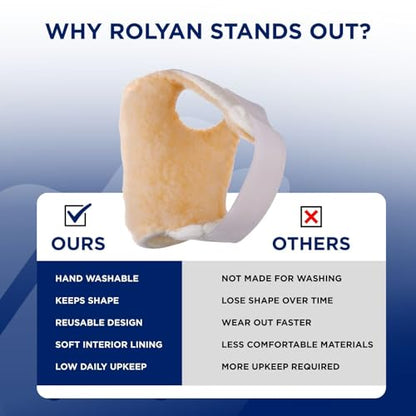 Rolyan – Palm Protector – Left Hand – Single Pack, Soft Padded Palm Guard for Hand Contractures and Finger Spasticity, Lightweight Hand Protector, Washable - size: Standard Glove, style: Left Hand