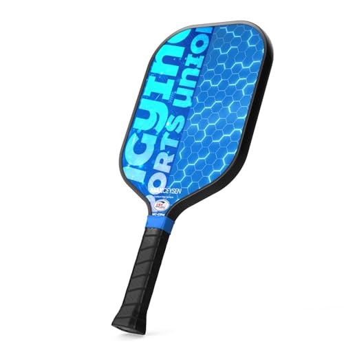 Pickleball Paddles T700 Carbon Fiber Surface Paddle USAPA Approved 16MM High Performance Lightweight Racket with Wide Face Long Grip for Men Women Beginner Starters Partners Couples - color: Single Paddle-Blue