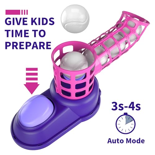Bennol T Ball Set Toys for Kids 3-5 5-8, Kids Baseball Tee for Boys Toddlers, Auto Ball Launcher, Indoor Outdoor Outside Sports Tee Ball Set Toys Gifts for 3 4 5 6 Year Old Boys Toddler Kids