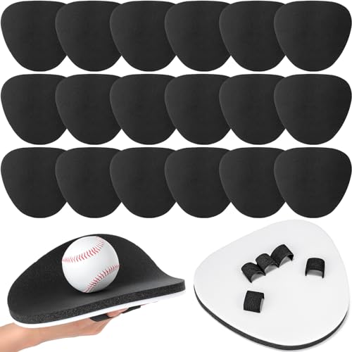 RoundFunny 12/18 Pcs Baseball Pancake Glove for Training, Foam Practice Fielding Baseball Softball Pancake Gloves, Quick Hands Batting Infield Training Practice Two Hands for Youth Adults
